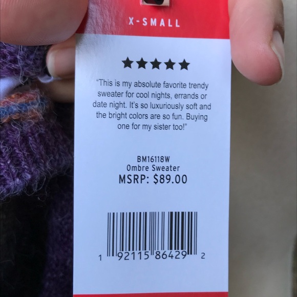 ‼️WEEKEND SALE‼️ Bb Dakota☀️Dark striped Ombre sweater - Picture 8 of 10